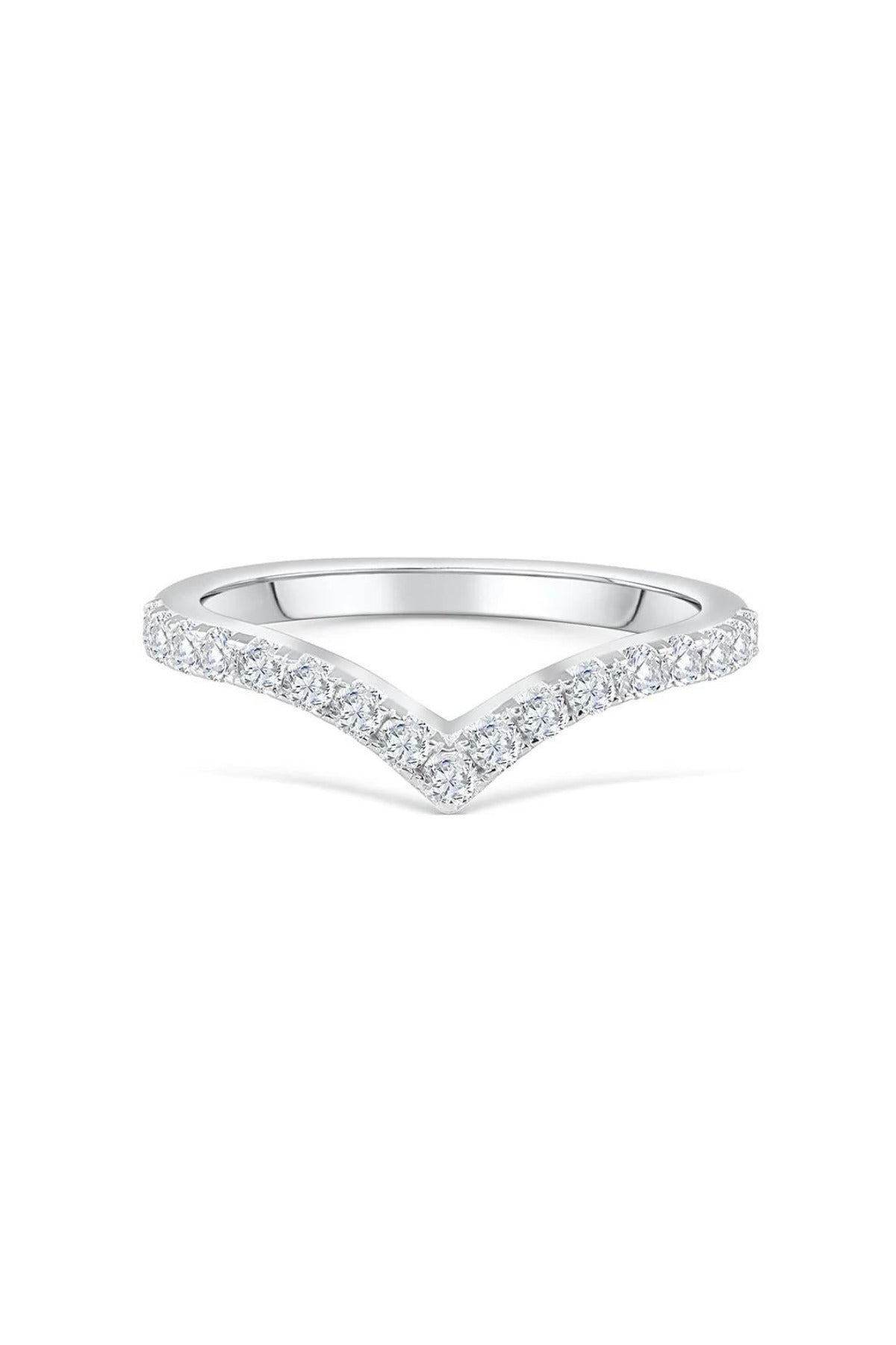 Pırlanta Işıltılı 0.10 Carat Gümüş Sonsuzluk Yarımtur Kadın Yüzük (2 YIL GARANTİ BELGELİ)