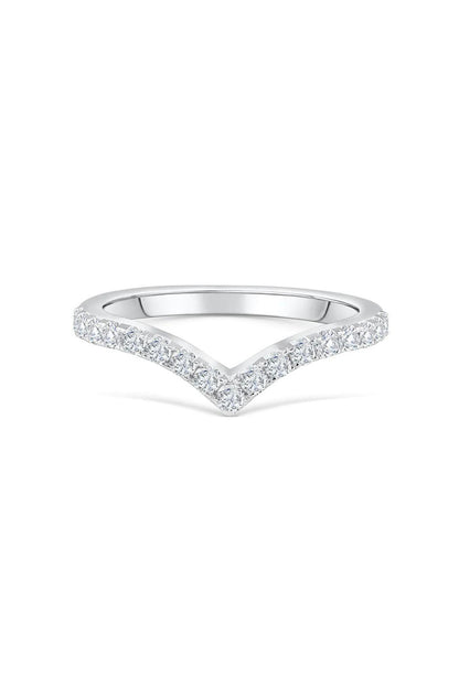 Pırlanta Işıltılı 0.10 Carat Gümüş Sonsuzluk Yarımtur Kadın Yüzük (2 YIL GARANTİ BELGELİ)