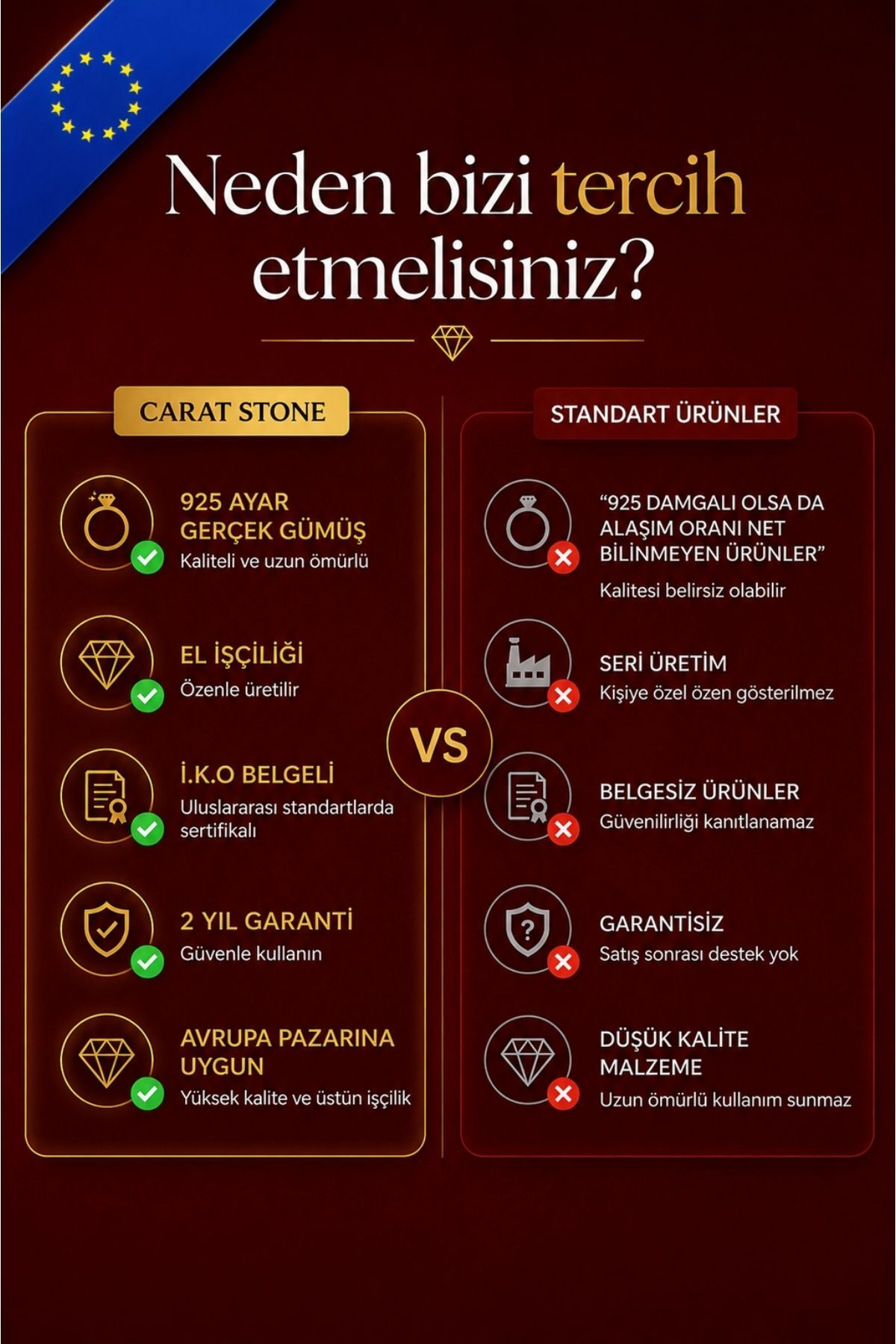 "I Love You" HEDİYE KUTUSUNDA 925 AYAR GERÇEK GÜMÜŞ BAGET KADIN KOLYE
