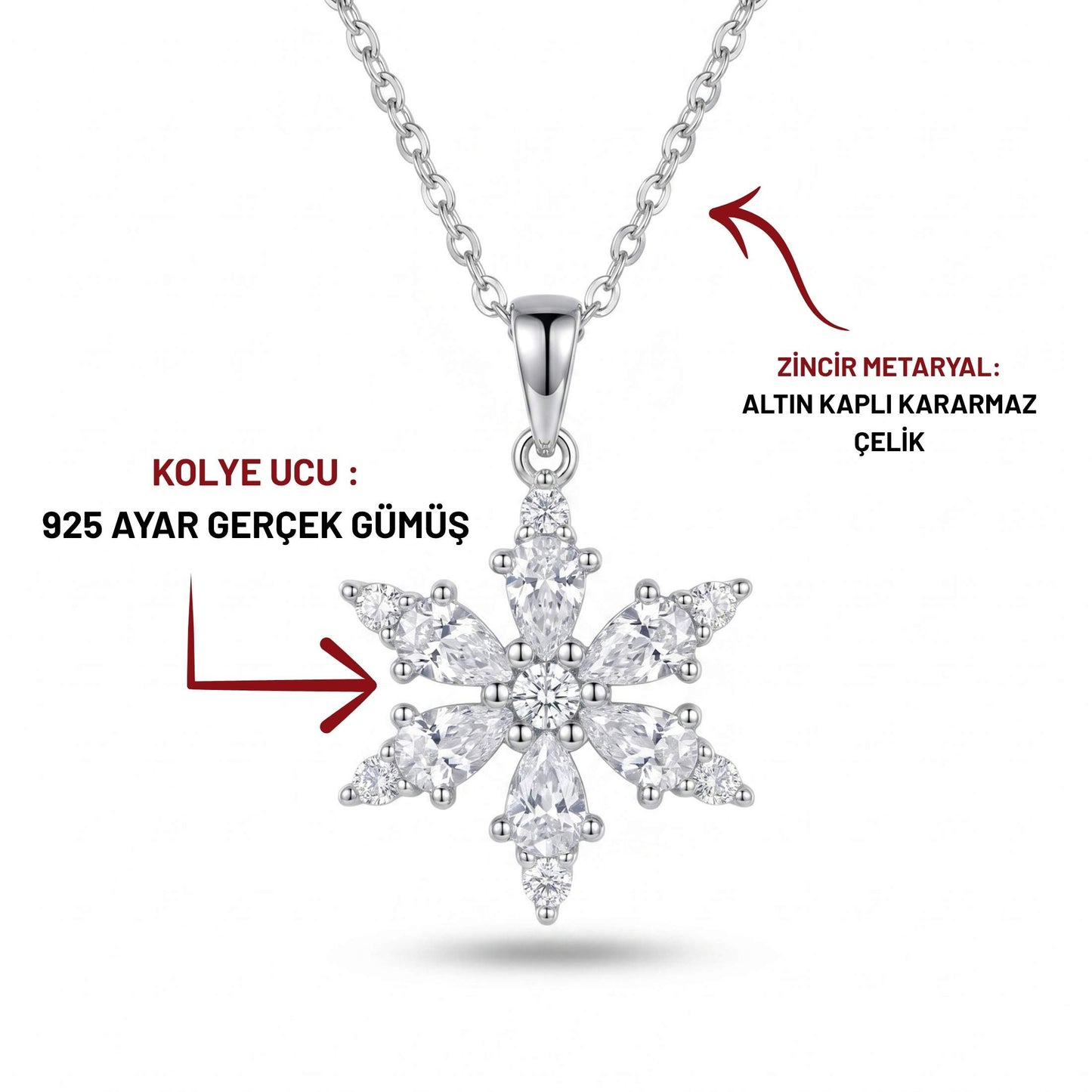 925 AYAR GERÇEK GÜMÜŞ LOTUS KOLYE