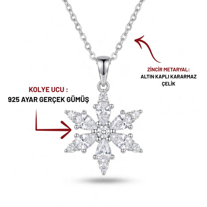 925 AYAR GERÇEK GÜMÜŞ LOTUS KOLYE