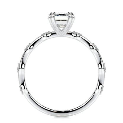 925 AYAR , PRENSES MODEL , ÇİFT BADEM TIRNAK, KADIN BAGET YÜZÜK . IŞIKLI KUTUDA