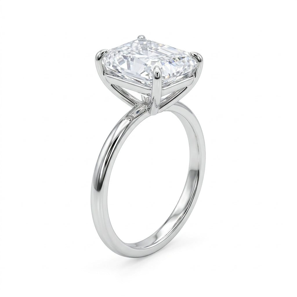 925 ayar gümüş 6 carat , mükemmel kesim baget kadın yüzük